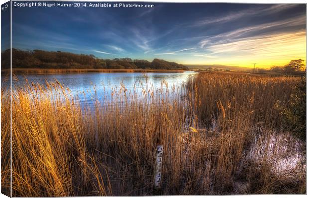 Bembridge Lagoons Sunset Canvas Print by Wight Landscapes
