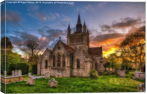 St Mildreds Sunset Canvas Print by Wight Landscapes