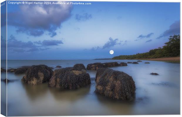 Super Moon Canvas Print by Wight Landscapes