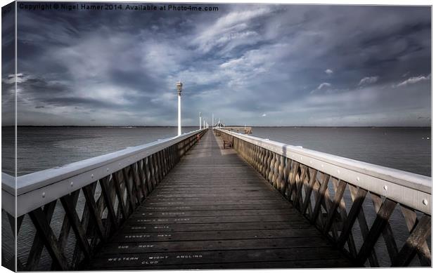 Yarmouth Pier Canvas Print by Wight Landscapes