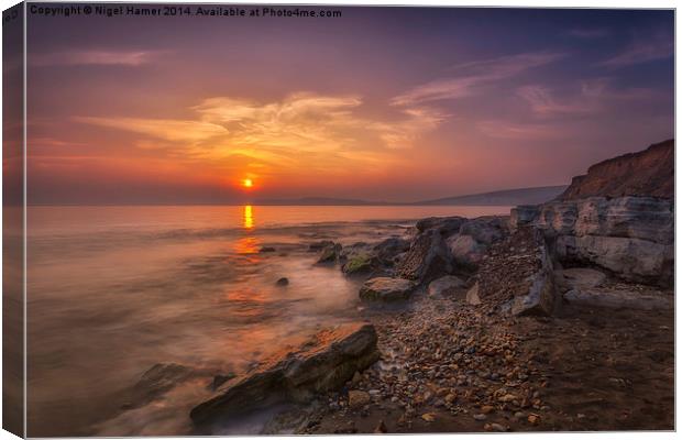 Hanover Point Sunset Canvas Print by Wight Landscapes