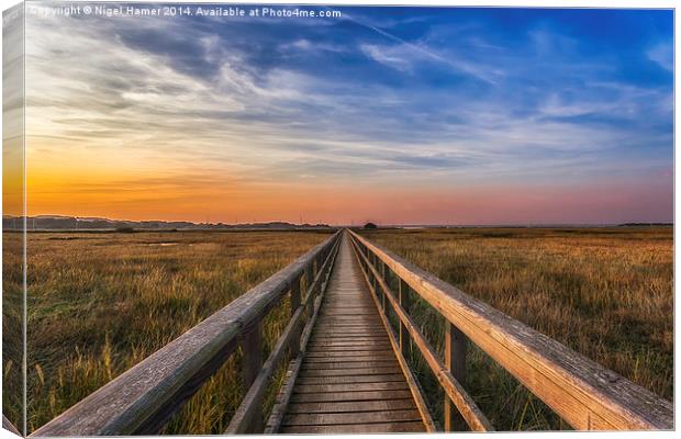 Newtown Creek Walkway Canvas Print by Wight Landscapes