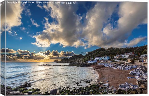 Steephill Cove Cloudscape Canvas Print by Wight Landscapes