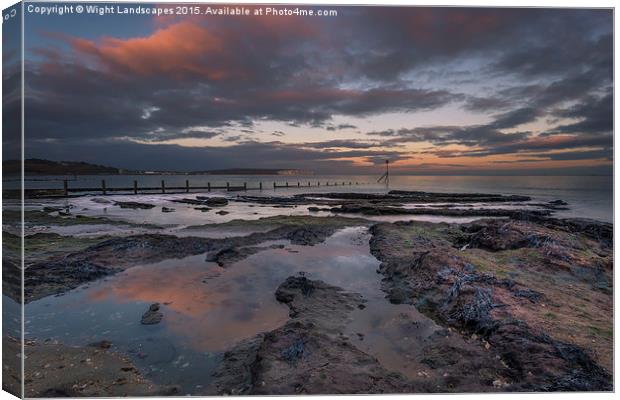 Little Stairs Point Canvas Print by Wight Landscapes