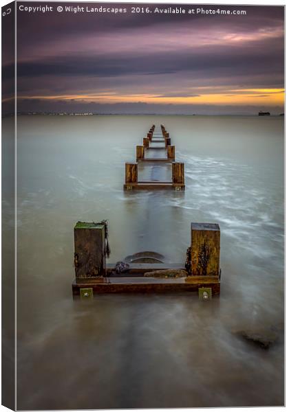 Seaview Outfall Canvas Print by Wight Landscapes
