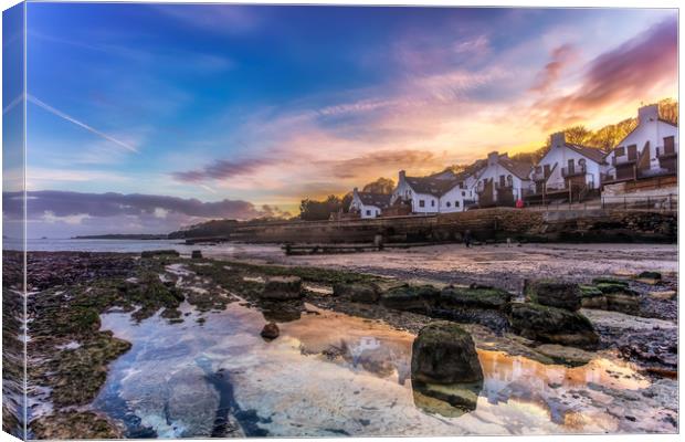Seaview Sunset Canvas Print by Wight Landscapes