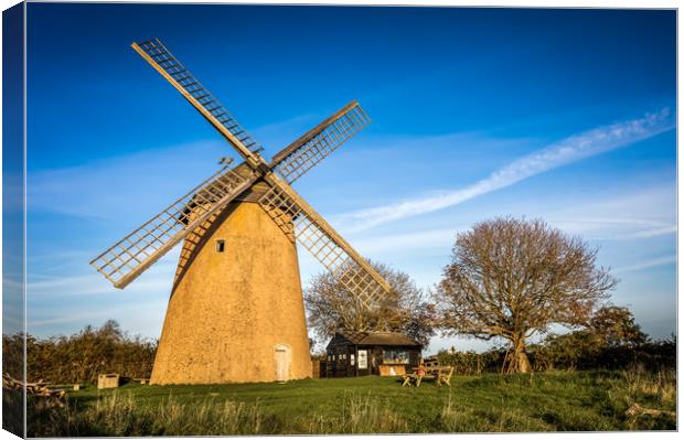 Bembridge Windmill in Winter Canvas Print by Wight Landscapes