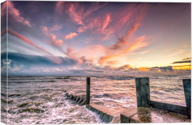Bonchurch Sunset Canvas Print by Wight Landscapes