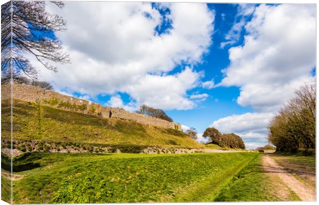 Footpath Carisbrooke Castle Isle Of Wight Canvas Print by Wight Landscapes