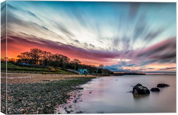Woodside Bay Isle Of Wight Canvas Print by Wight Landscapes