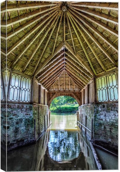 The Boathouse (V) Canvas Print by Wight Landscapes