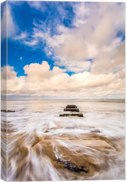 Seaview Beach Outfall Canvas Print by Wight Landscapes