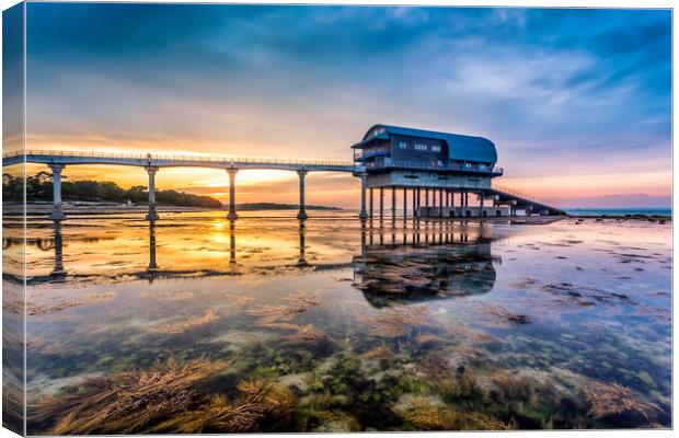 Bembridge Lagoon Sunset Canvas Print by Wight Landscapes