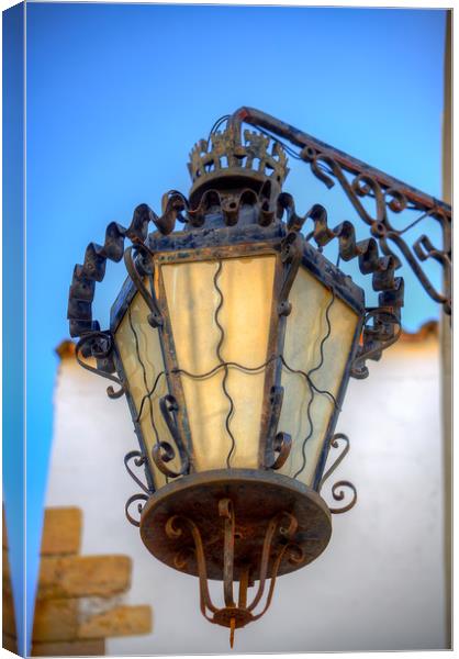 Street Lamp Detail Canvas Print by Wight Landscapes