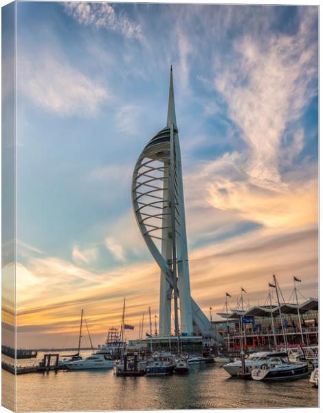 Spinnaker Tower Sunset Canvas Print by Wight Landscapes
