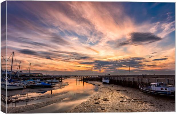 Ryde Harbour Sunset Canvas Print by Wight Landscapes