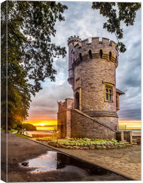Appley Tower Sunset Ryde IOW Canvas Print by Wight Landscapes