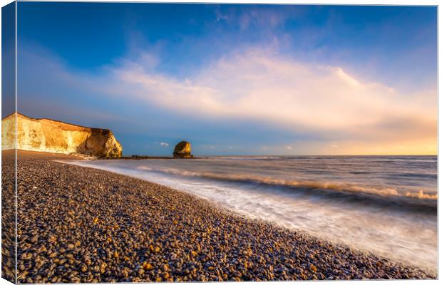 Freshwater Bay Beach. Isle Of Wight Canvas Print by Wight Landscapes
