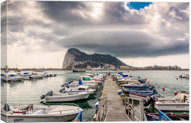 Rock Of Gibraltar Canvas Print by Wight Landscapes