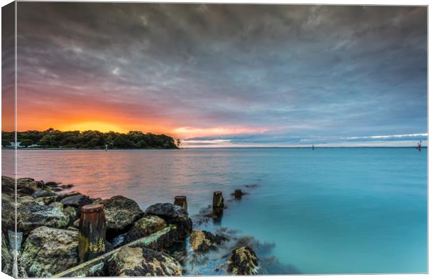 Fishbourne Sunset Canvas Print by Wight Landscapes