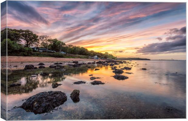 Woodside Coastal Retreat Sunset Canvas Print by Wight Landscapes