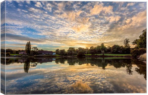 Wootton Millpond Sunset Canvas Print by Wight Landscapes