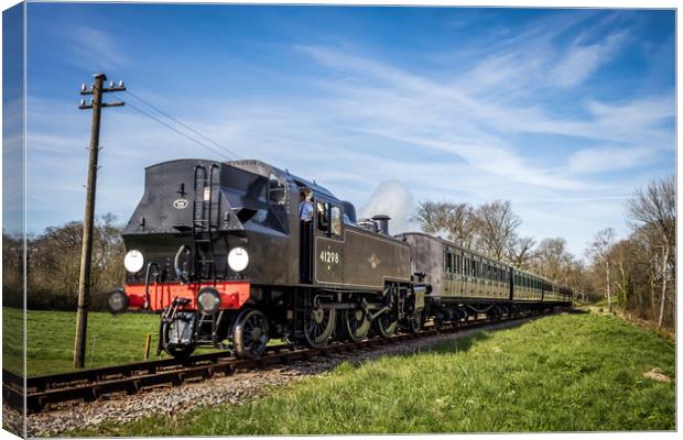Isle Of Wight Steam Railway 41298 Canvas Print by Wight Landscapes