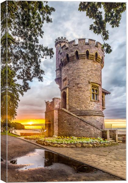 Appley Tower Sunset Ryde Isle Of Wight Canvas Print by Wight Landscapes