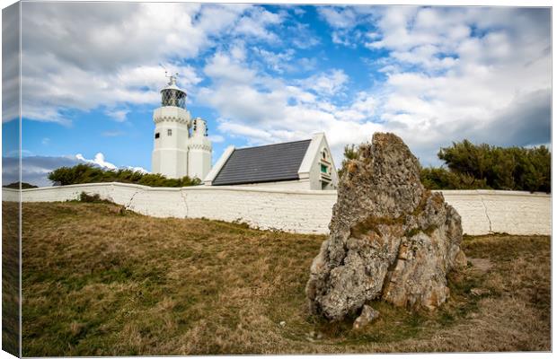 St Catherines Lighthouse Isle Of Wight Canvas Print by Wight Landscapes