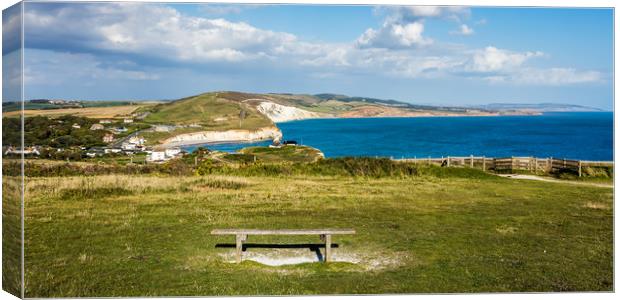 Freshwater Bay Isle Of Wight Canvas Print by Wight Landscapes