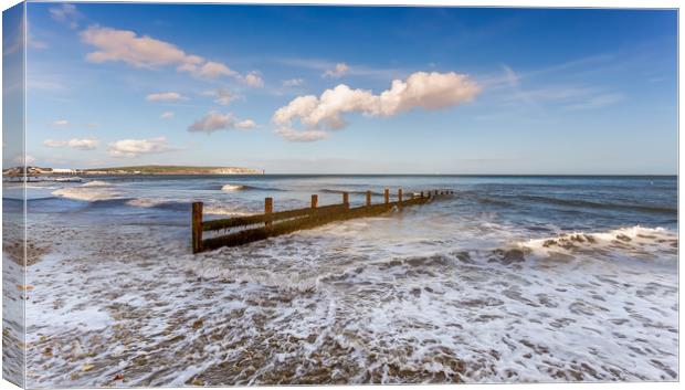 Sandown Bay Isle Of Wight Canvas Print by Wight Landscapes