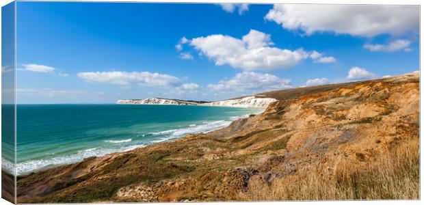 Compton Bay Landslip Isle Of Wight Canvas Print by Wight Landscapes