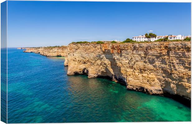 Sandstone Cliffs Of The Western Algarve Canvas Print by Wight Landscapes
