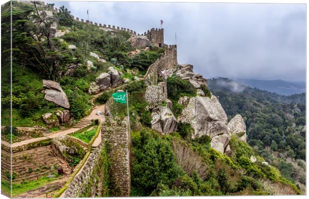 Castelo dos Mouros Sintra Portugal Canvas Print by Wight Landscapes