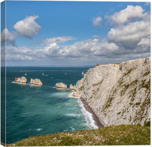 The Needles Isle Of Wight Canvas Print by Wight Landscapes
