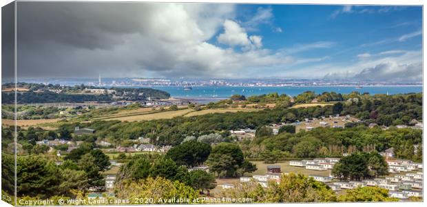 Whitecliff Bay Holiday Park Canvas Print by Wight Landscapes