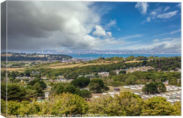 Whitecliff Bay Holiday Park 2 Canvas Print by Wight Landscapes