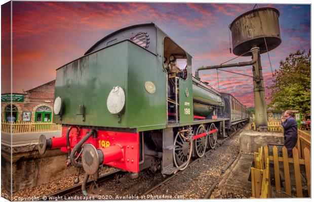 Hunslet Austerity WD198 Royal Engineer Canvas Print by Wight Landscapes