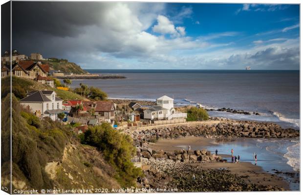 Steephill Cove Isle Of Wight Canvas Print by Wight Landscapes