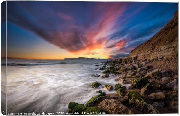 Compton Bay Isle Of Wight Canvas Print by Wight Landscapes