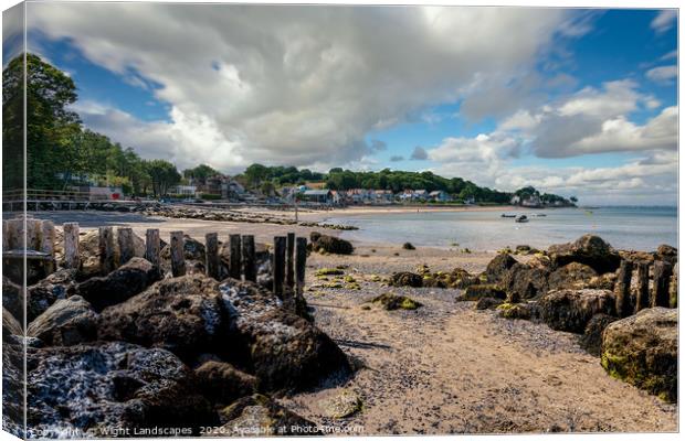 Seagrove Bay Isle Of Wight Canvas Print by Wight Landscapes