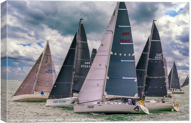 RORC Race The Wight 2020 Canvas Print by Wight Landscapes