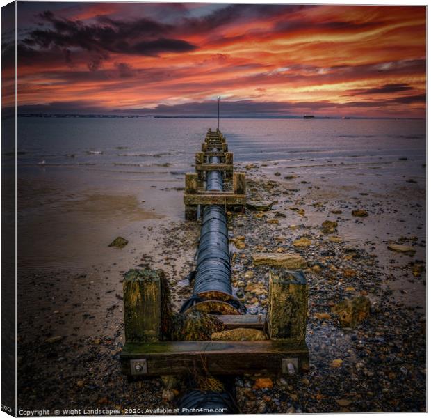 Seaview Outfall IOW Canvas Print by Wight Landscapes