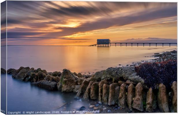 Bembridge Lifeboat Station Sunrise LE Canvas Print by Wight Landscapes