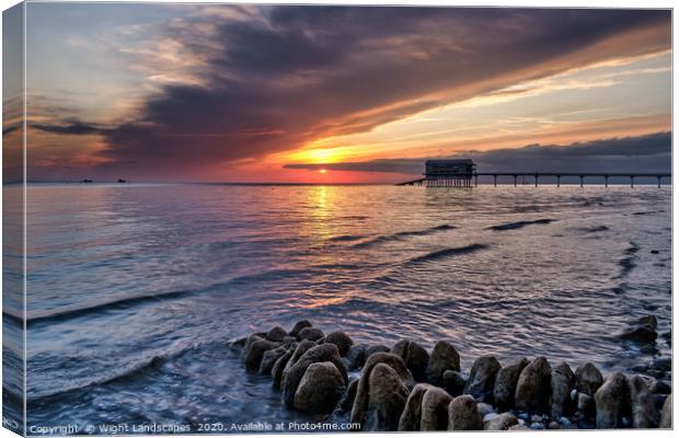 Bembridge Lifeboat Station Sunrise Canvas Print by Wight Landscapes