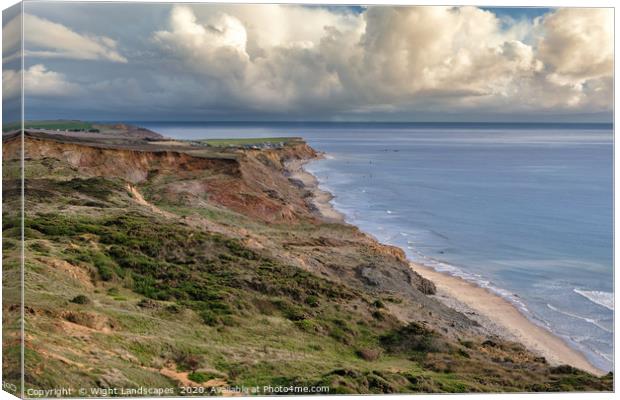 Compton Bay Landslip Isle Of Wight Canvas Print by Wight Landscapes