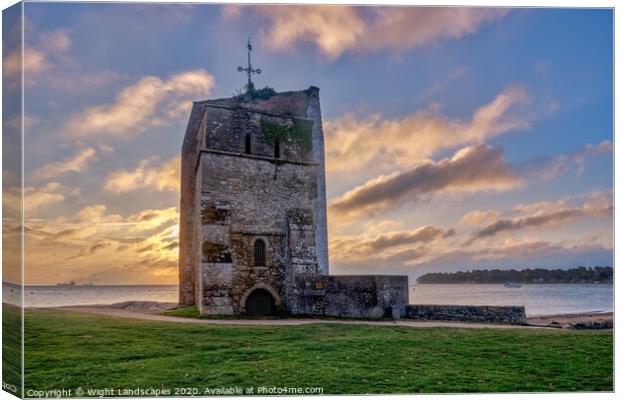 St Helens Old Church Canvas Print by Wight Landscapes