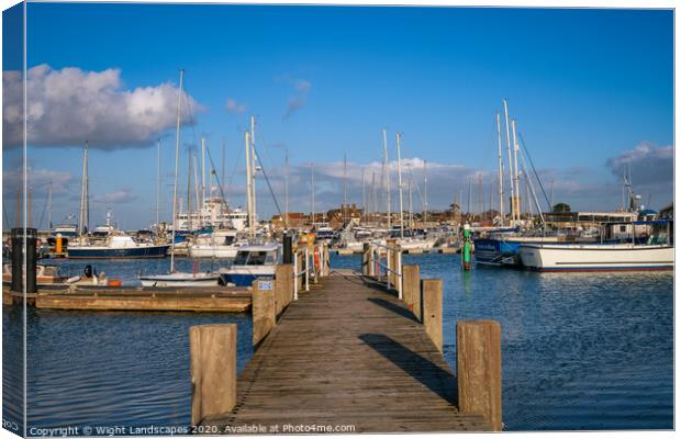 Yarmouth Harbour Isle Of Wight Canvas Print by Wight Landscapes