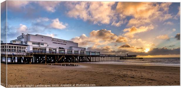 Sandown Pier Isle Of Wight Canvas Print by Wight Landscapes
