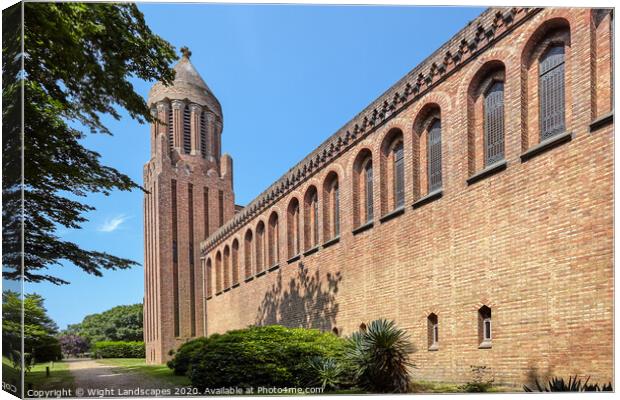 Quarr Abbey Isle Of Wight Canvas Print by Wight Landscapes